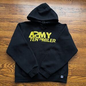 Russell Athletic Army Ten Miler Hoodie Men's S Black Pullover Sweatshirt